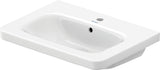 DURAVIT DuraStyle Möbelwaschtisch 650 mm mit Überlauf, 1 Hahnloch, weiß – wandhängend