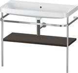 Duravit Happy D.2 c-shaped Waschtischset mit Metallkonsole, 975 mm, Taupe