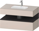 DURAVIT Qatego Einbauwaschtisch mit Konsolenwaschtischunterbau 1000 mm, 1 Auszug, antibakteriell