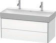 DURAVIT XSquare Waschtischunterbau 984 mm mit 2 Schubkästen, Weiß Seidenmatt