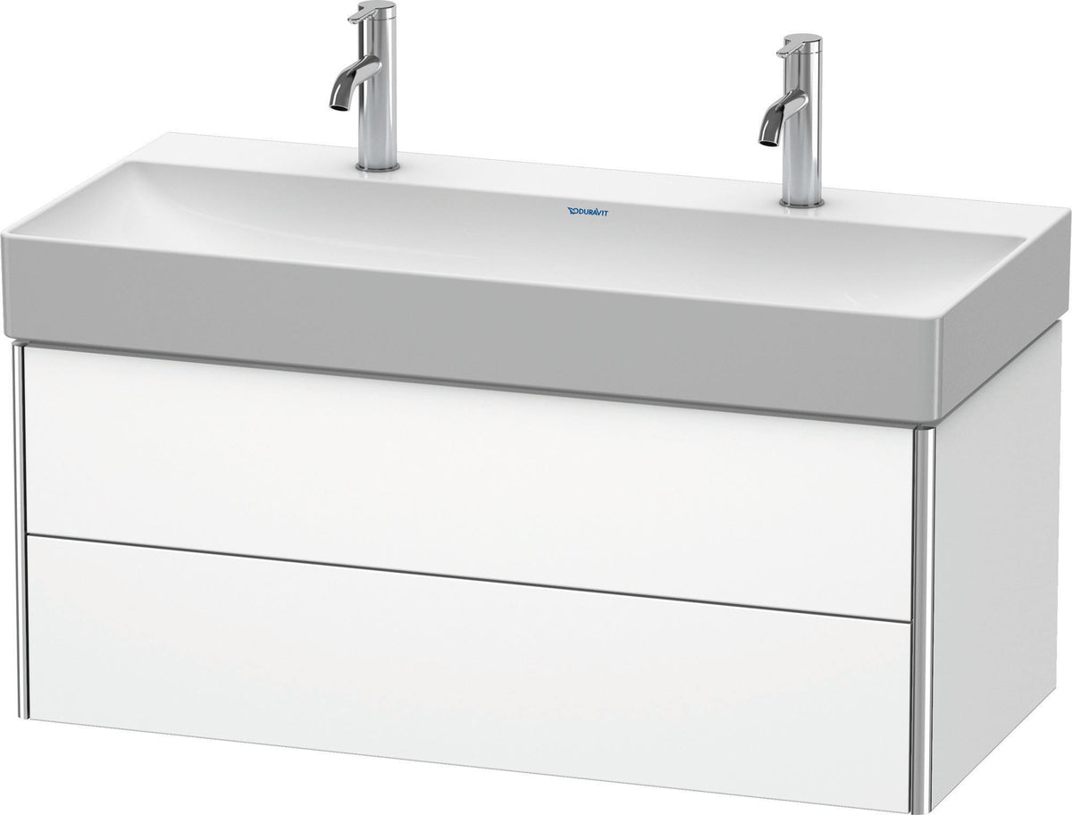 DURAVIT XSquare Waschtischunterbau 984 mm mit 2 Schubkästen, Weiß Seidenmatt