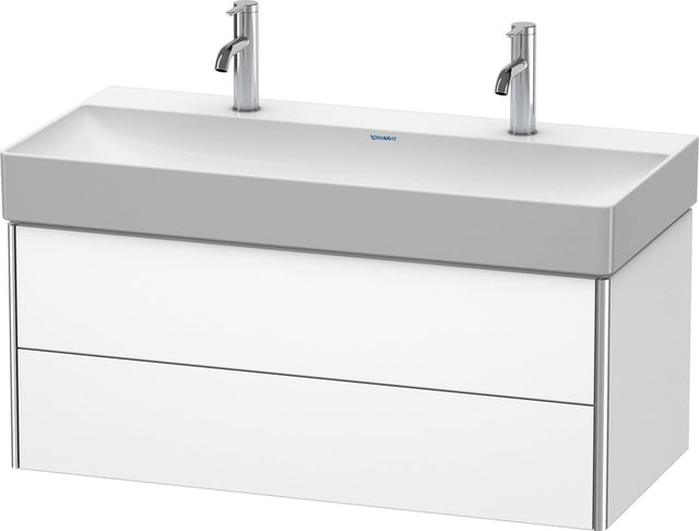 DURAVIT XSquare Waschtischunterbau 984 mm mit 2 Schubkästen, Weiß Seidenmatt