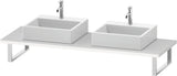 Duravit L-Cube Konsole variabel – 2 Ausschnitte, 550 mm Tiefe, Weiß Matt