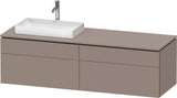 Duravit L-Cube Waschtischunterbau 1620 mm Nussbaum Dunkel mit Tip-On-Technik