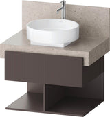 Duravit Balcoon Konsolenwaschtischunterbau 700 mm mit 2 offenen Fächern und Schubkasten in Elfenbein