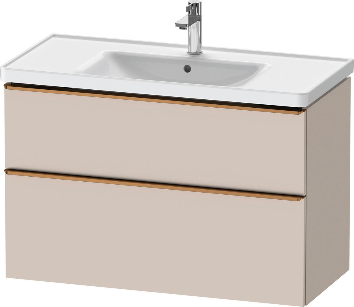 DURAVIT D-Neo Waschtischunterbau 984 mm betongrau matt mit Soft-Close und Bronze-Griff