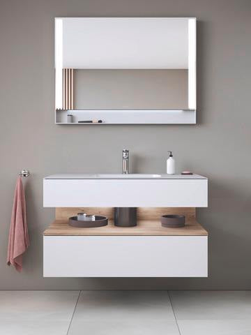 DURAVIT Qatego Einbauwaschtisch mit Konsolenwaschtischunterbau 1000 mm, 1 Auszug, antibakteriell