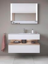 DURAVIT Qatego Einbauwaschtisch 480 mm Weiß Hochglanz, ohne Hahnloch, mit Überlauf