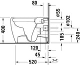 DURAVIT Qatego Stand-WC TS, 600 mm, spülrandlos, weiß – Studio F. A. Porsche Collection