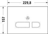 Duravit DuraSystem Elektronische Betätigungsplatte Glas Weiß Infrarot Dual Flush