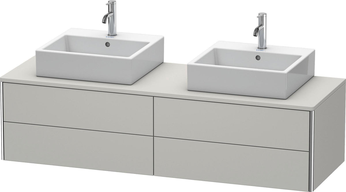 Duravit XSquare Waschtischunterbau 1600 mm betongrau matt, 4 Schubkästen, wandhängend