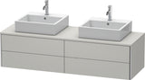 Duravit XSquare Waschtischunterbau 1600 mm betongrau matt, 4 Schubkästen, wandhängend