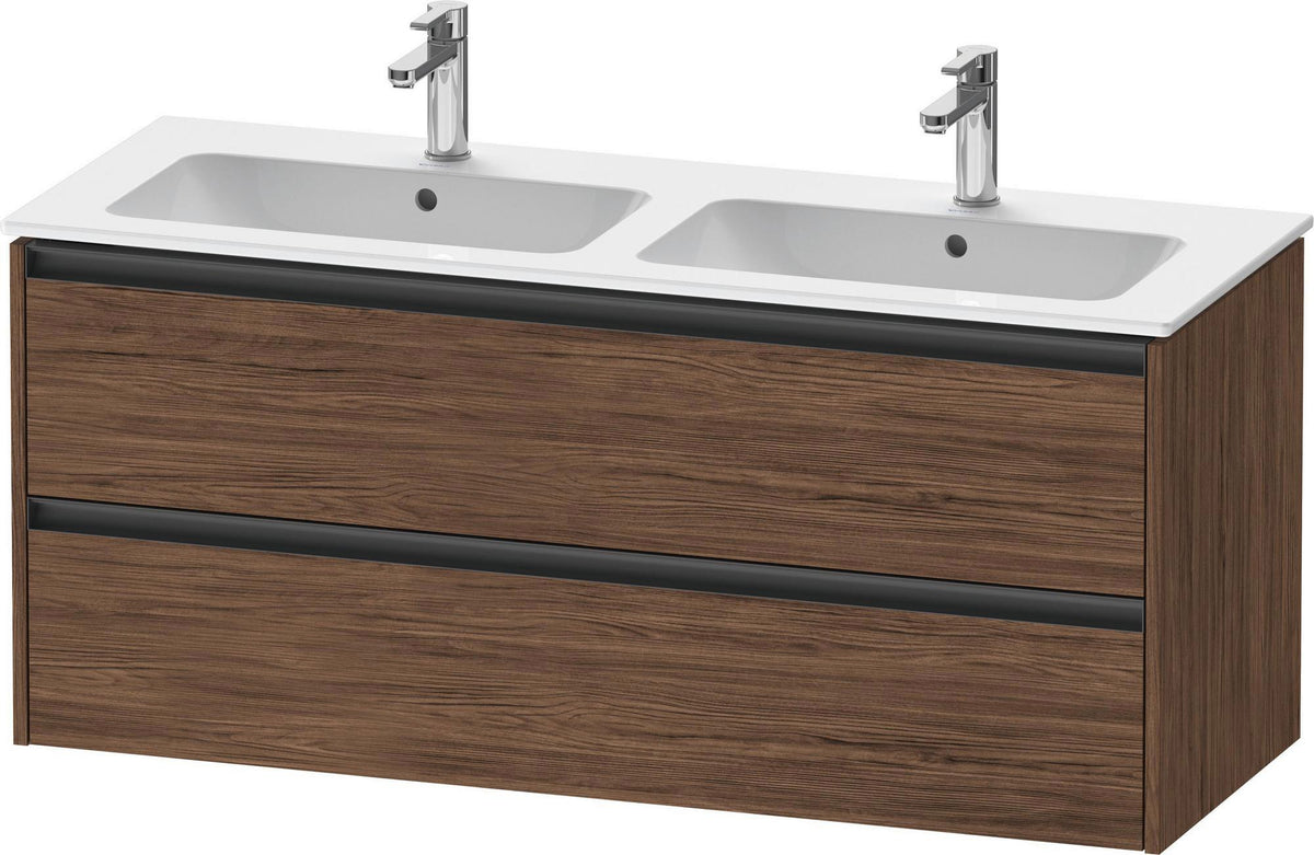 DURAVIT Ketho.2 Waschtischunterbau 1280 mm betongrau matt mit 2 Schubkästen und Soft-Close
