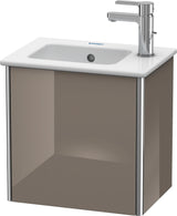 Duravit XSquare Waschtischunterbau 410 mm Flannel Grey Hochglanz, 1 Tür links, wandhängend