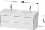 Duravit XSquare Waschtischunterbau 1184 mm wandhängend mit Schubkasten in s-matt