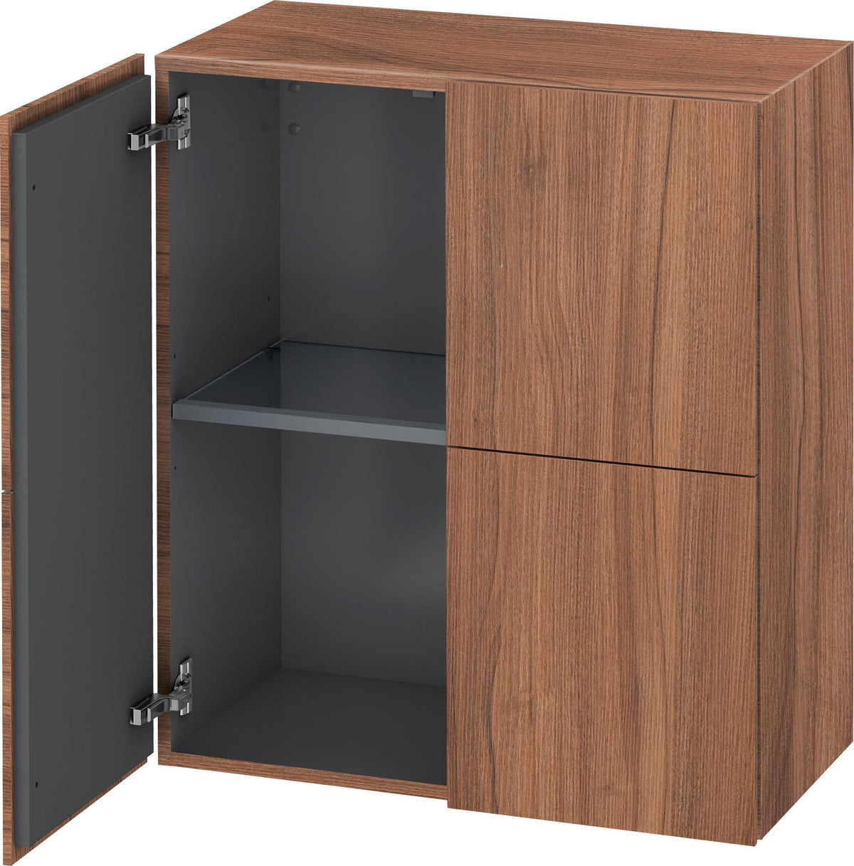 Duravit Halbhochschrank L-Cube 363x700x800 mm, 2 Türen, Betongrau Matt, wandhängend