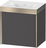 DURAVIT XViu Waschtischunterbau 450 mm, 1 Tür, champagner matt / graphit matt, wandhängend