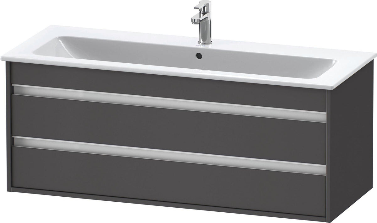 DURAVIT Ketho Waschtischunterbau 1200 mm betongrau matt mit 2 Schubkästen und Soft-Close