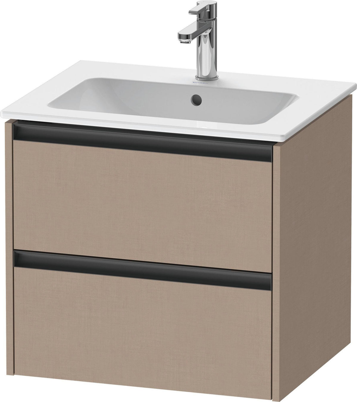 DURAVIT Ketho.2 Waschtischunterbau 610 mm betongrau matt mit 2 Schubkästen und Soft-Close