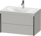 grau / m.Viu,2Schubk.503x800x480mm 1Hl,schwarz matt/betongrau matt,RahmenC / betongrau matt