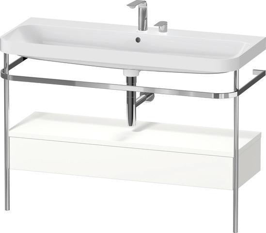 Duravit Waschtischset Happy D.2 Plus 1175x490mm Taupe Supermatt Ein Hahnloch