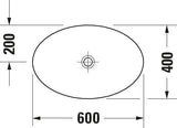 Duravit Waschtisch ME by Starck 600 mm mit Überlauf, 3 Hahnlöchern, weiß