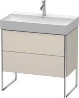 Duravit XSquare Waschtischunterbau 784 mm mit integriertem Fußgestell in Eiche silber-matt