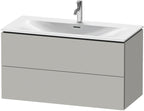 betongrau matt / Spanplatte / 2 Schubkästen