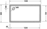 DURAVIT Starck Slimline Duschwanne 1200x800x55 mm Weiß Sanitäracryl von Philippe Starck