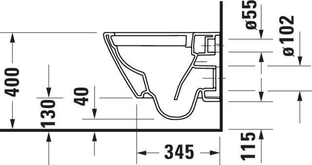 DURAVIT D-Neo Wand-WC 480 mm weiß spülrandlos Tiefspüler von Bertrand Lejoly