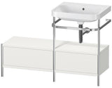 Duravit Waschtischset Happy D.2 Plus 1200x490mm taupe supermatt – Einrichtungssystem Nussbaum rechts