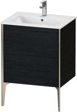 DURAVIT XViu Waschtischunterbau bodenstehend 610 mm, 2 Auszüge, weiß matt – Tip-On & Soft-Close