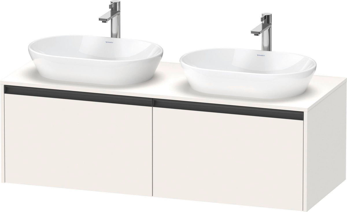 Duravit Ketho.2 Konsolen-Waschtischunterbau 1400 mm Betongrau Matt mit 2 Auszügen
