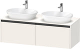Duravit Ketho.2 Konsolen-Waschtischunterbau 1400 mm Betongrau Matt mit 2 Auszügen