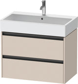 Duravit Ketho.2 Waschtischunterbau 784 mm wandhängend betongrau matt mit 2 Schubkästen