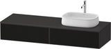Duravit Zencha Konsolen-Waschtischunterbau 1600 mm Eiche Anthrazit mit 2 Auszügen
