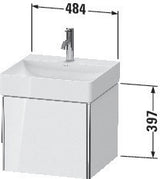 Duravit Waschtischunterbau XSquare 397x484x460mm, 1 Auszug, weiß matt – wandhängend für DuraSquare