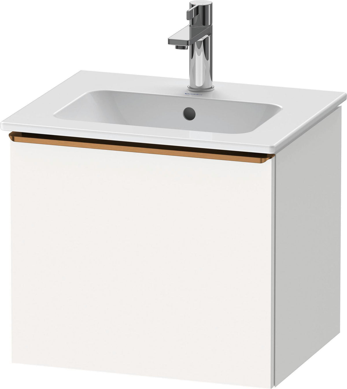 DURAVIT D-Neo Waschtischunterbau 510 mm Eiche Schwarz Matt mit Bronze Griff