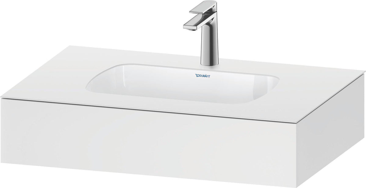 DURAVIT Qatego Einbauwaschtisch mit Konsole 800x550mm Weiß Hochglanz – Studio F. A. Porsche