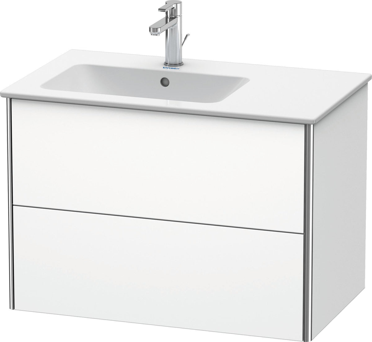 Duravit XSquare Waschtischunterbau 810 mm betongrau matt mit 2 Schubkästen und Tip-On-Technik