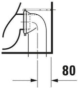 DURAVIT Stand-WC Starck 3 560 mm Tiefspüler, Abgang waagerecht, weiß