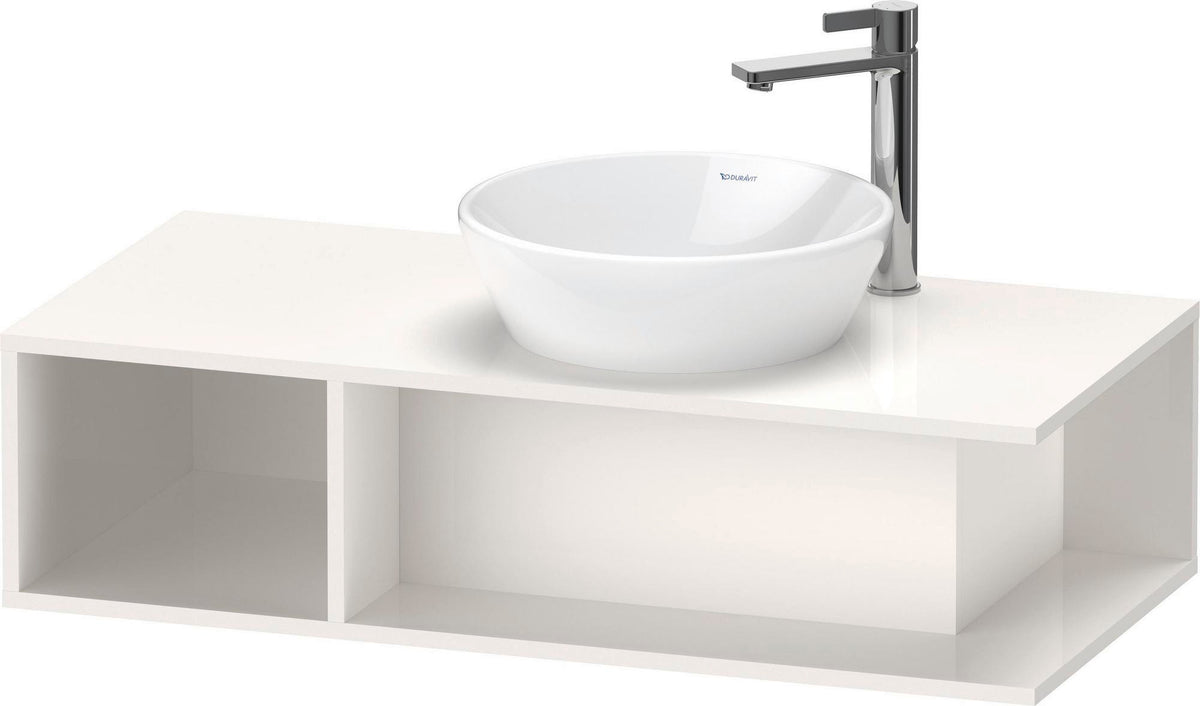 DURAVIT D-Neo Waschtischunterbau wandhängend 800 mm betongrau matt, Becken rechts, 1 offenes Fach