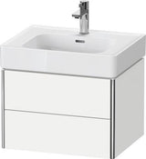 Duravit XSquare Waschtischunterbau 584 mm, 2 Schubkästen, Tip-on, Taupe