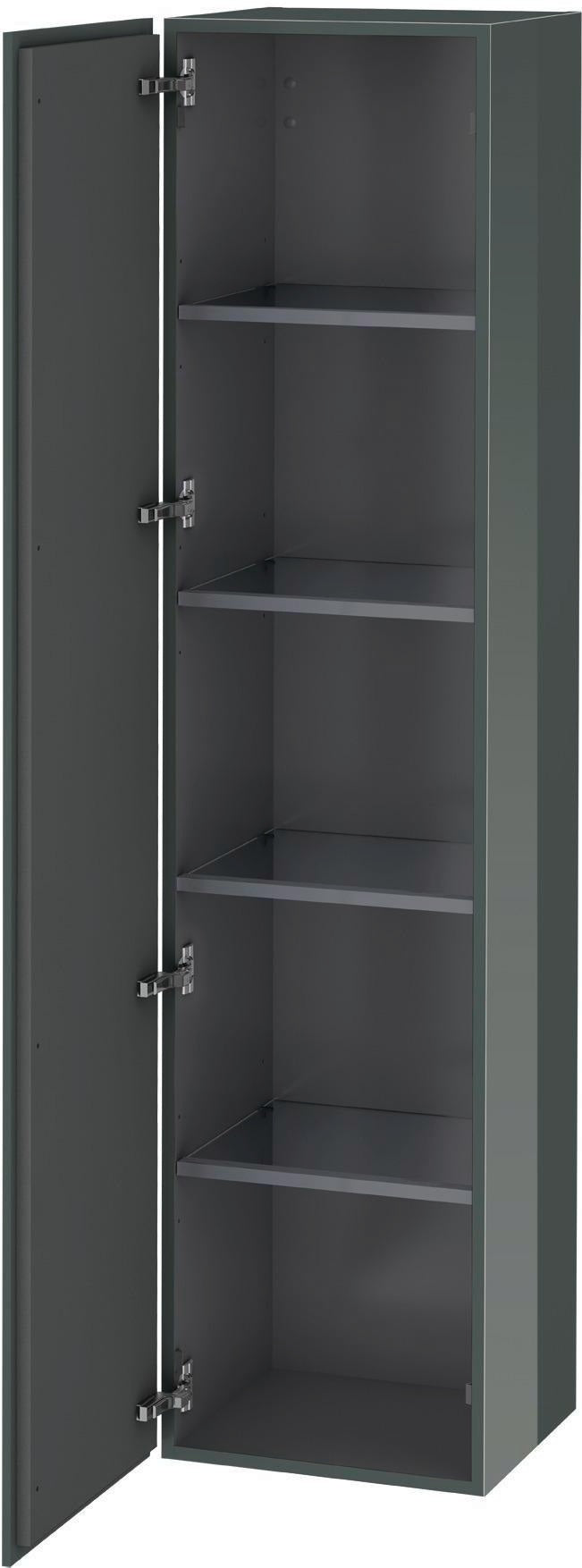 Duravit Hochschrank L-Cube 363x400x1760mm, 1 Tür, links, amerikanisch Nussbaum