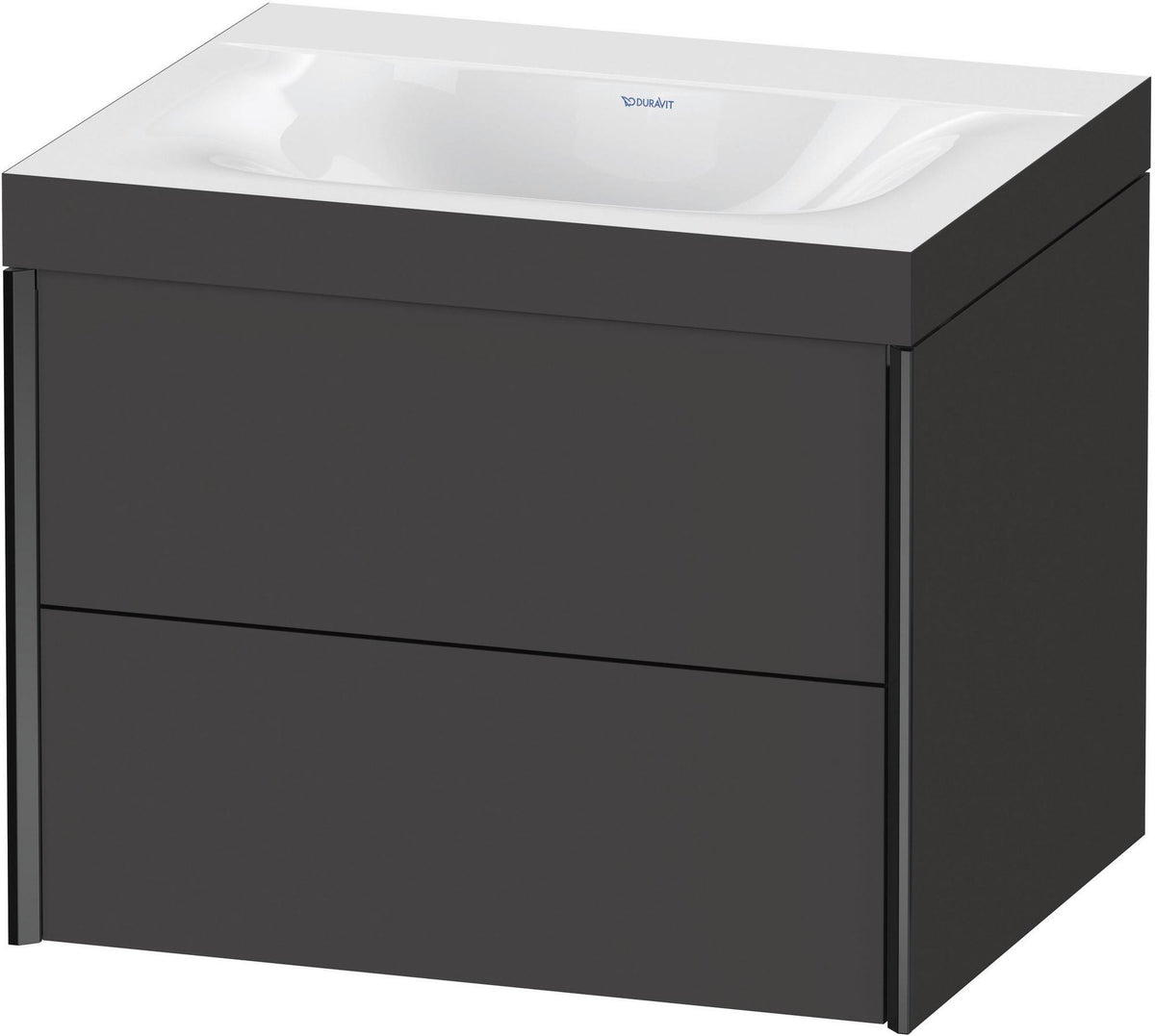 Duravit XViu Waschtischunterbauset c-bonded 2 Schubkästen 600 mm anthrazit