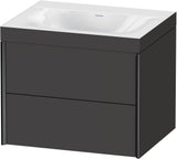 Duravit XViu Waschtischunterbauset c-bonded 2 Schubkästen 600 mm anthrazit