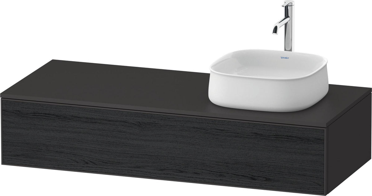 Duravit Zencha Konsolen-Waschtischunterbau 1300 mm Eiche Anthrazit mit Auszug