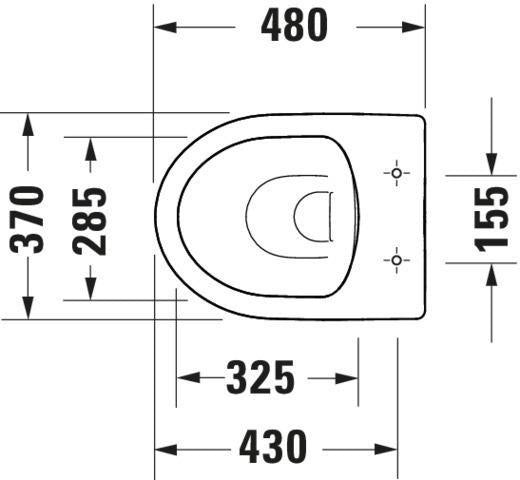 Duravit No.1 Stand-WC 480 mm spülrandlos mit HygieneGlaze, weiß