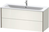 Duravit XViu Waschtischunterbau wandhängend 1210 mm, 2 Schubkästen, champagner matt/weiß matt