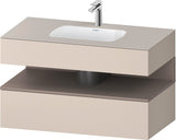 DURAVIT Qatego Einbauwaschtisch mit Konsolenwaschtischunterbau 1000 mm, 1 Auszug, antibakteriell